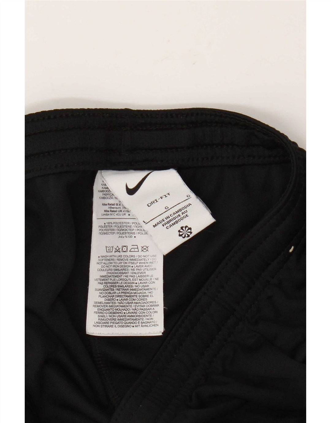 Shorts esportivos masculinos Nike Dri Fit grande poliéster colorblock preto