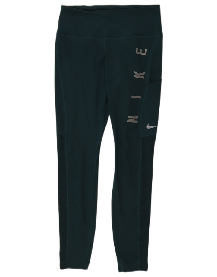 Leggings Nike Dri Fit Graphic UK 12 Médio Verde Poliéster