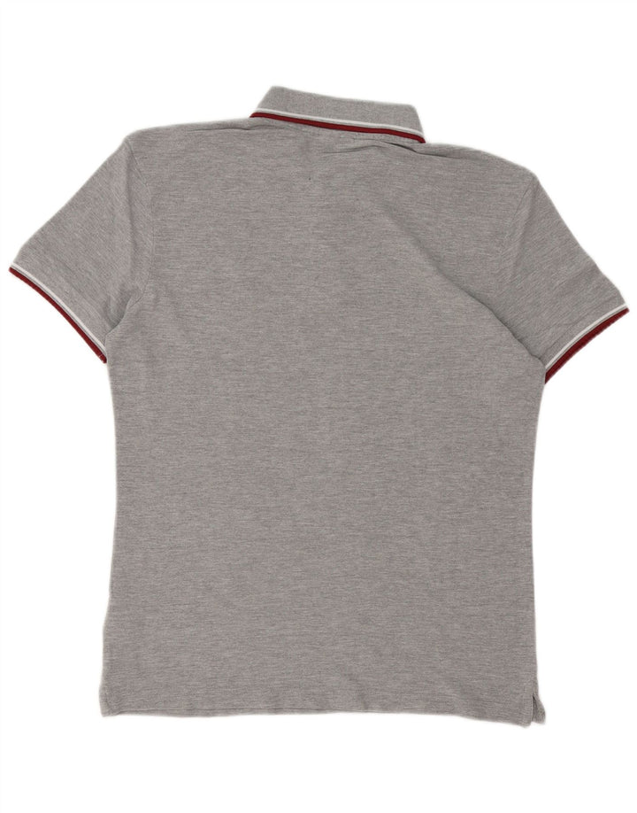 Camisa polo masculina Diadora Regular Fit algodão cinza médio