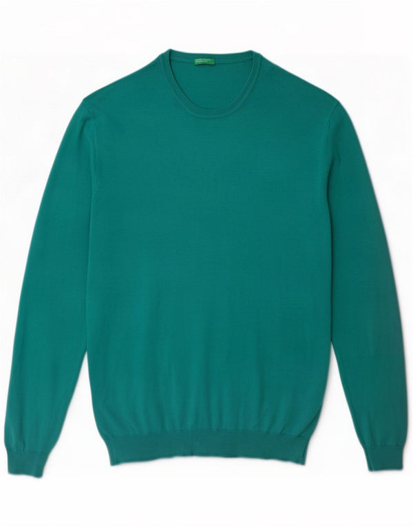 Suéter masculino de ajuste regular com gola canoa 2XL turquesa