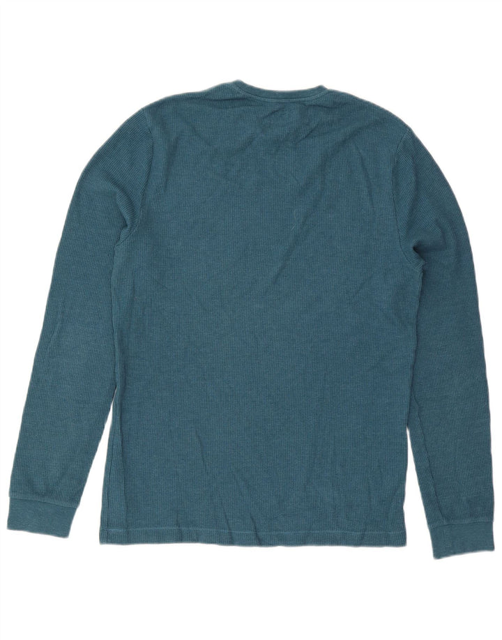 Jack Wills Top masculino manga comprida pequeno algodão azul