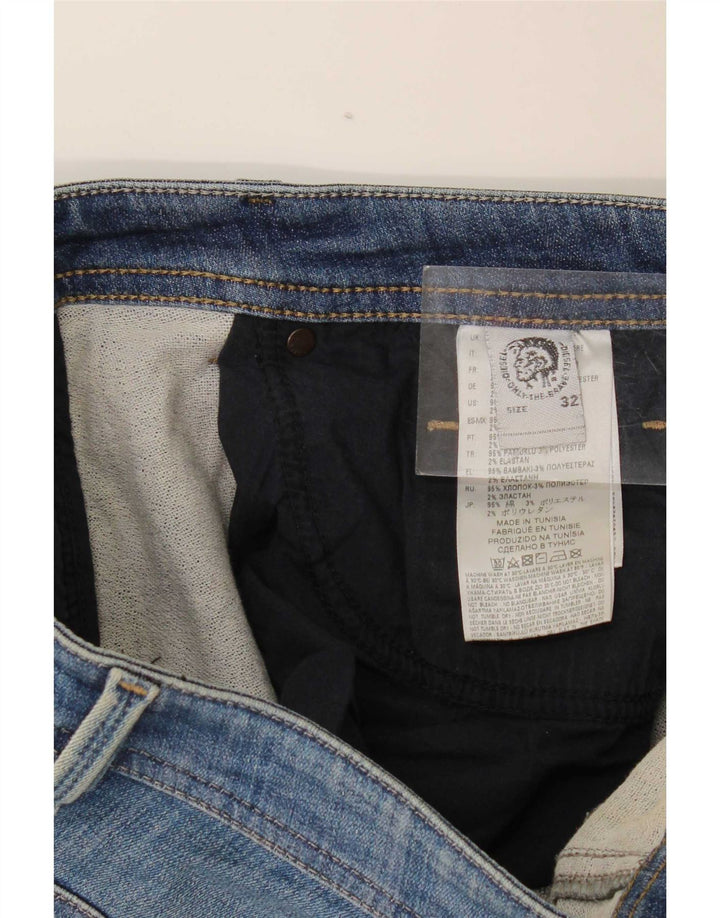 Diesel Mens Slim Jeans W32 L31 Azul Algodão