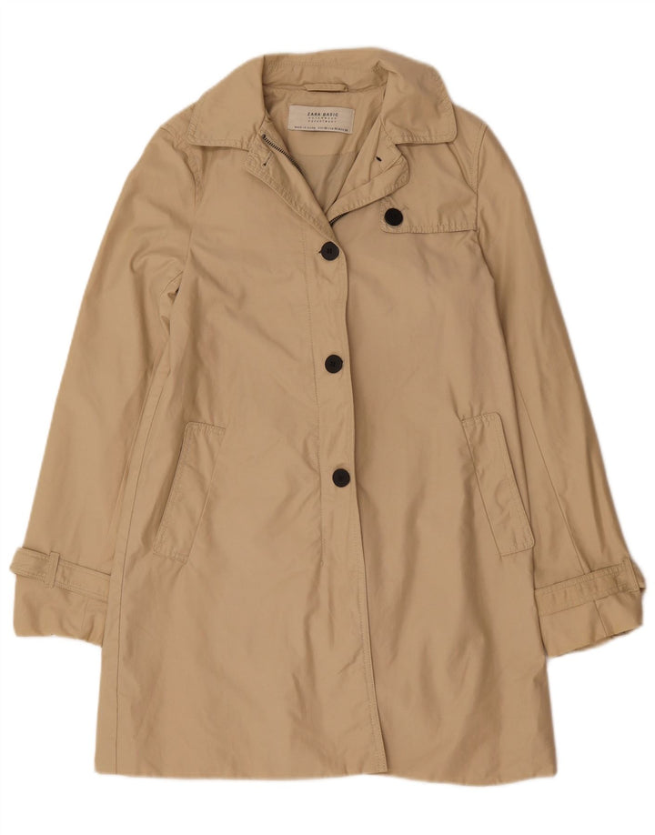 Casaco impermeável feminino Zara Reino Unido 6 XS Bege