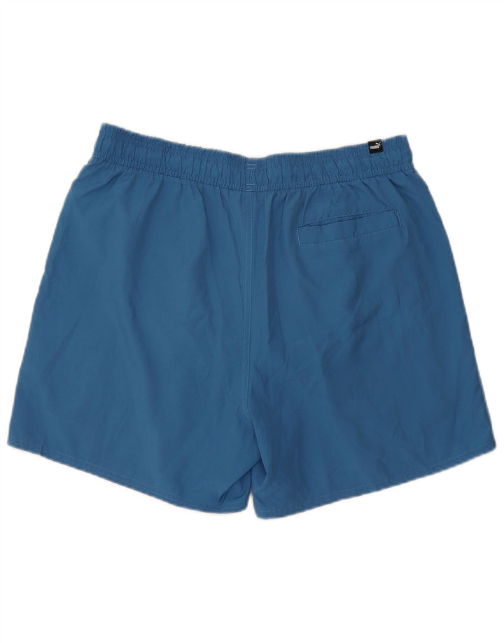 Shorts de natação masculinos Puma Graphic grande azul poliéster
