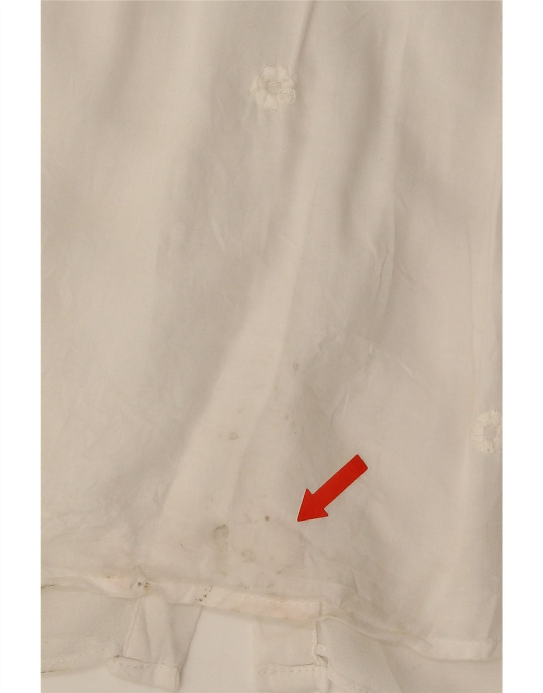 Blusa feminina Zara Trafaluc UK 14 poliéster floral branco médio