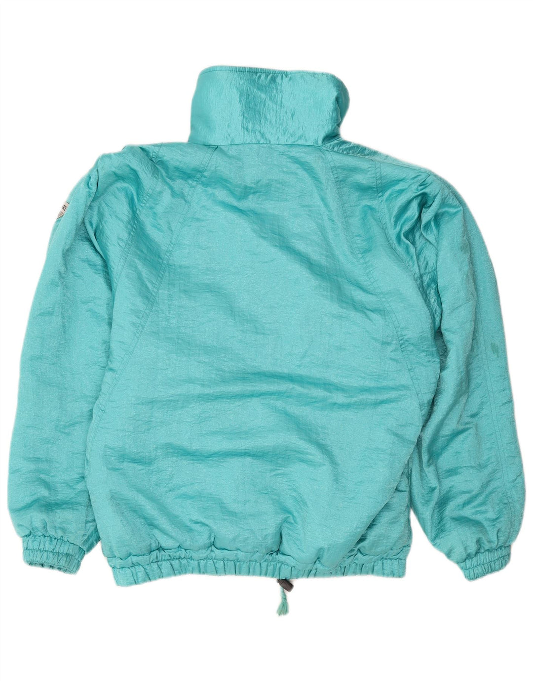 Jaqueta corta-vento feminina VINTAGE IT 46 grande azul poliamida