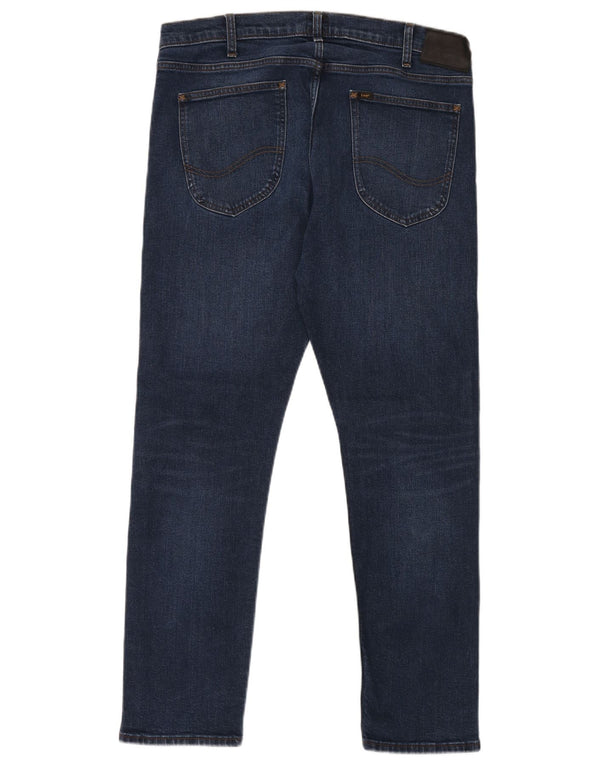 LEE Mens Slim Jeans W36 L32 Azul Marinho Algodão