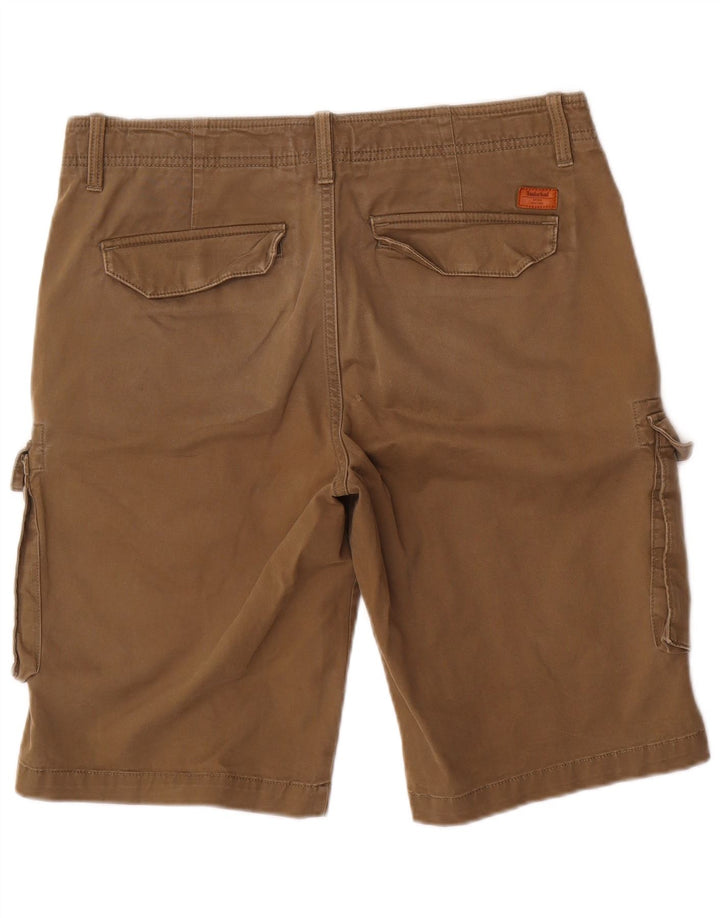 Timberland Mens Cargo Shorts W30 Médio Algodão Bege