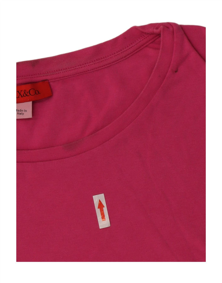 Camiseta feminina Max & Co. Top UK 14 rosa médio