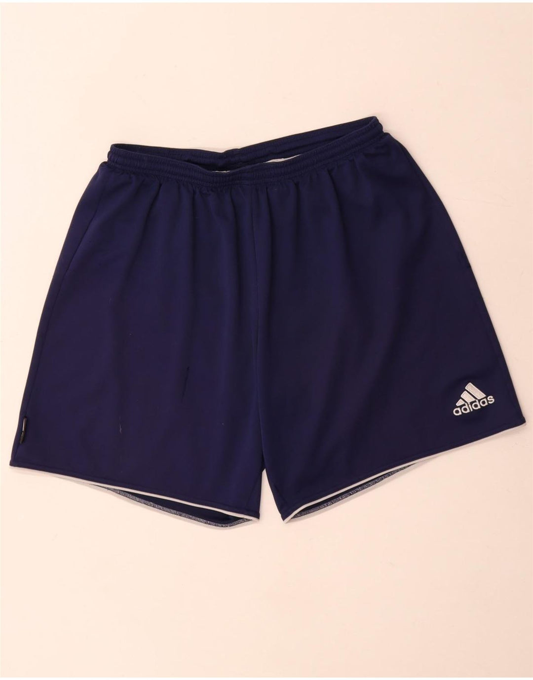 Shorts esportivos masculinos Adidas grandes poliéster azul marinho