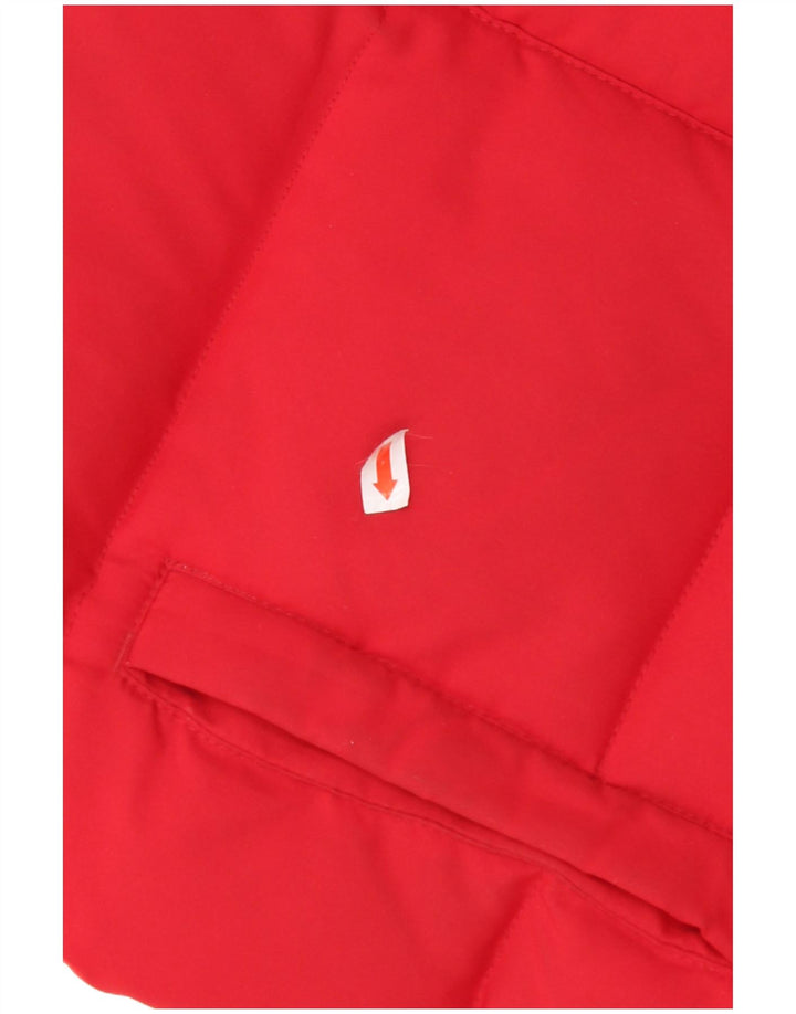 ELLESSE Colete acolchoado feminino UK 12 poliéster vermelho médio