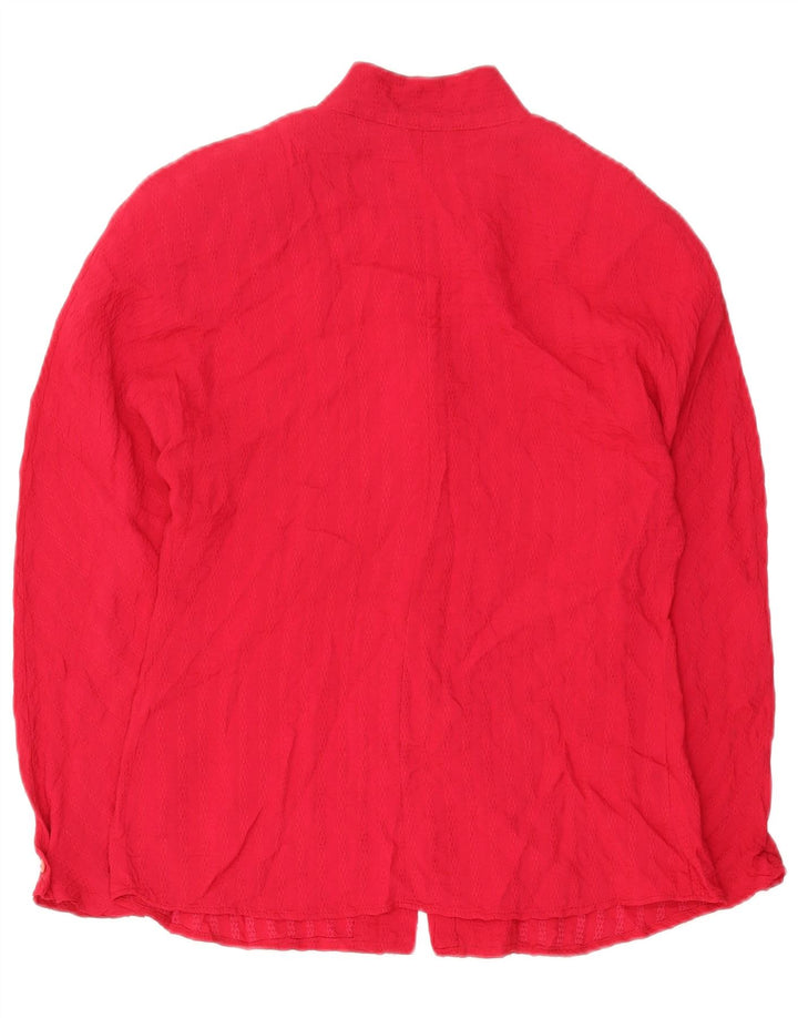 Blusa feminina vintage UK 10 pequena viscose rosa