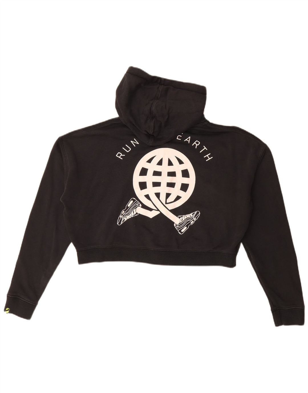 Suéter Nike Feminino Crop Graphic Oversized Zip Hoodie Reino Unido 14 Médio Preto