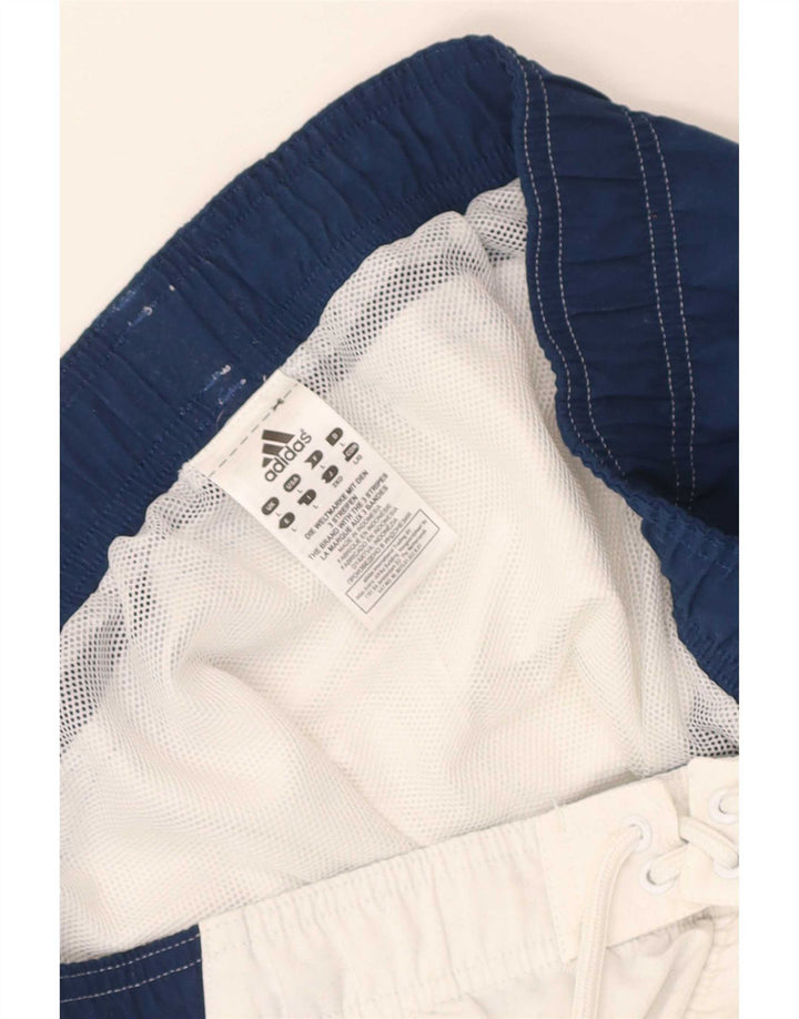 Shorts de natação masculinos Adidas Graphic grande poliéster branco colorido