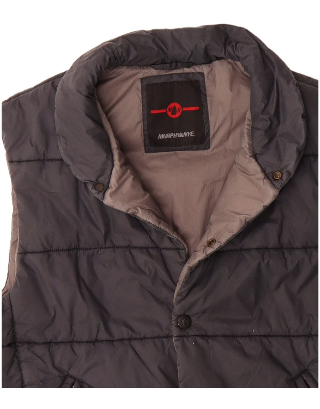 Colete acolchoado masculino Murphy & Nye UK 40 grande poliéster preto