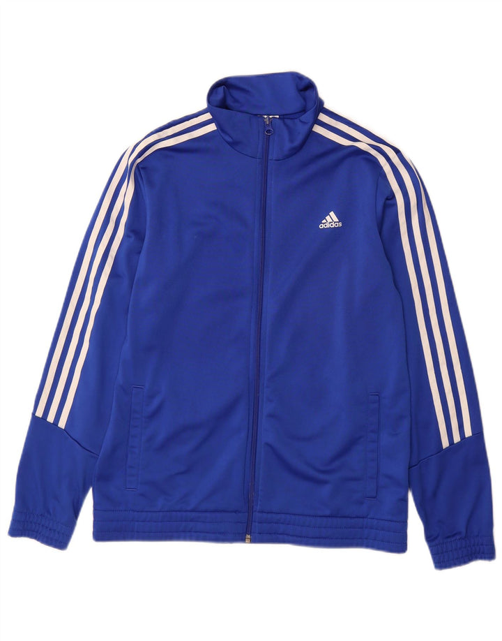 Casaco de treino Adidas Boys 13-14 anos azul poliéster