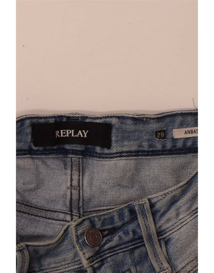 Replay Mens Anbass Slim Jeans W29 L30 Azul