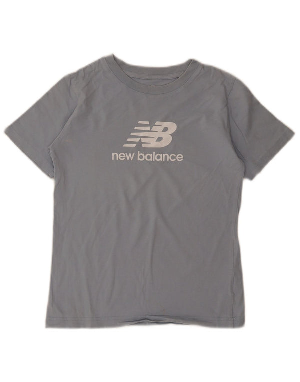 Camiseta gráfica New Balance Boys 9-10 anos azul médio