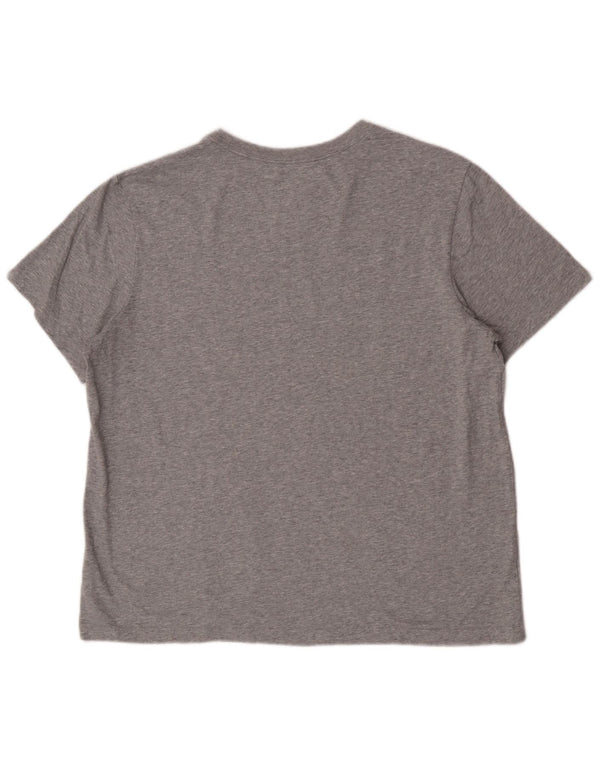 Camiseta masculina Nike Dri Fit Top XL cinza manchado de algodão