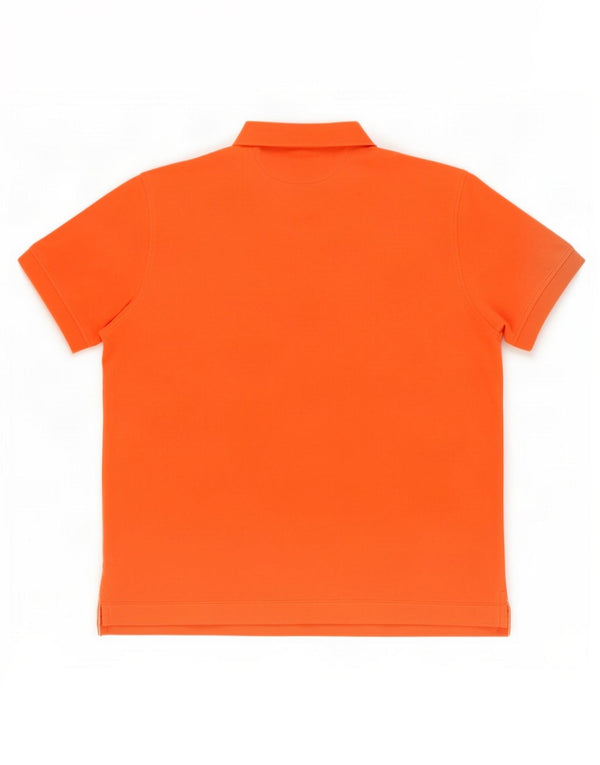 Camisa polo masculina Massimo Dutti Comfort Fit médio algodão laranja
