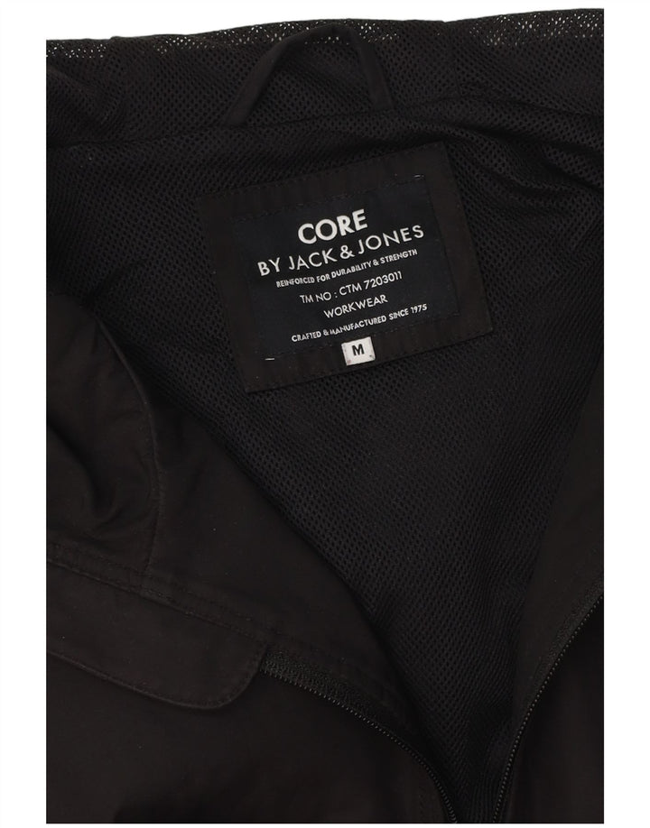 JACK & JONES Jaqueta bomber masculina com capuz Reino Unido 38 Médio Preto