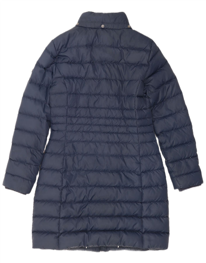 Casaco acolchoado feminino Tommy Hilfiger UK 14 poliéster azul marinho médio