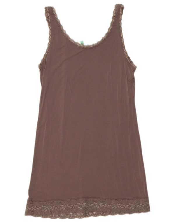 Mini vestido slip feminino Benetton UK 6 XS Viscose cinza