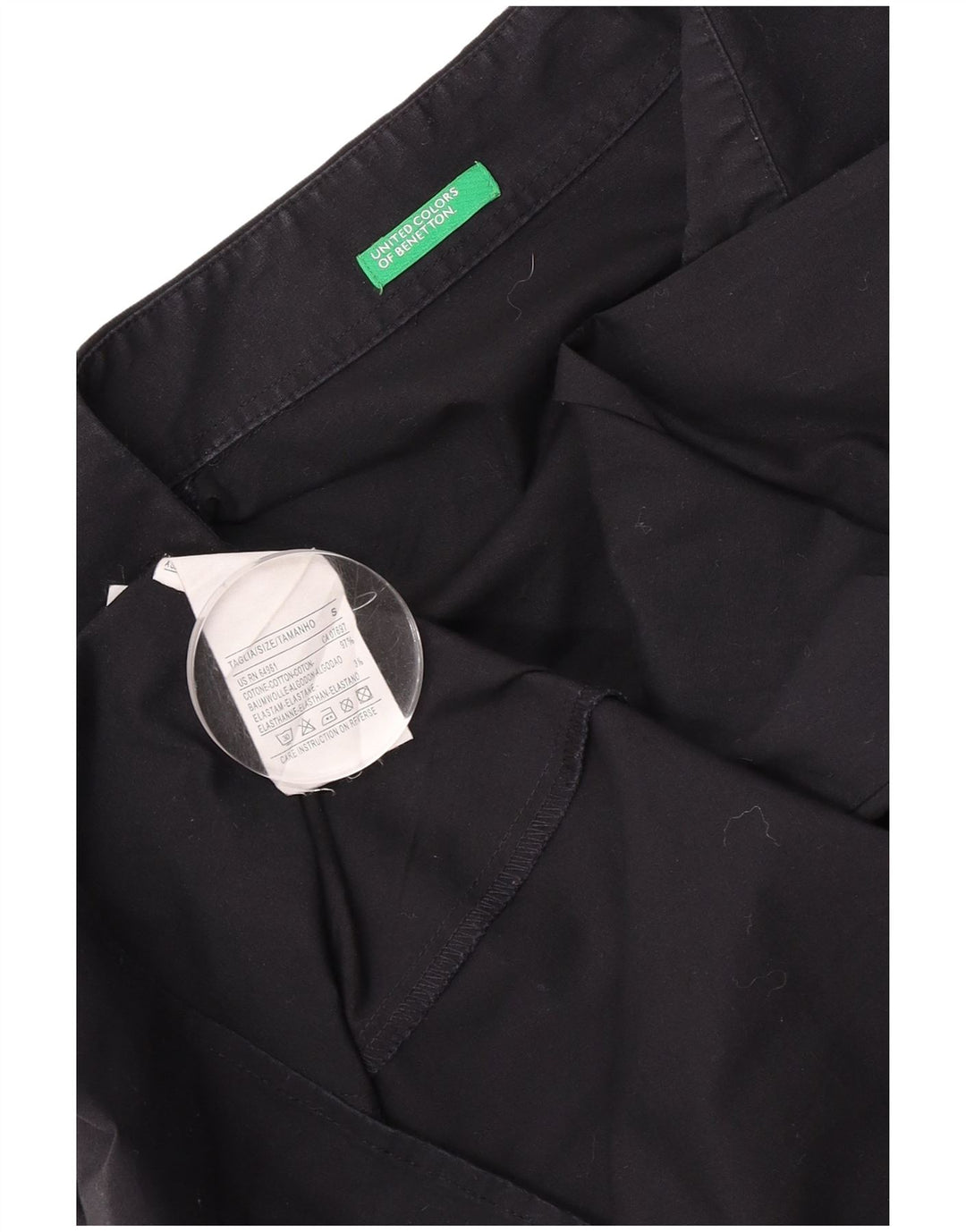 Pulôver feminino Benetton UK 10 pequeno algodão preto