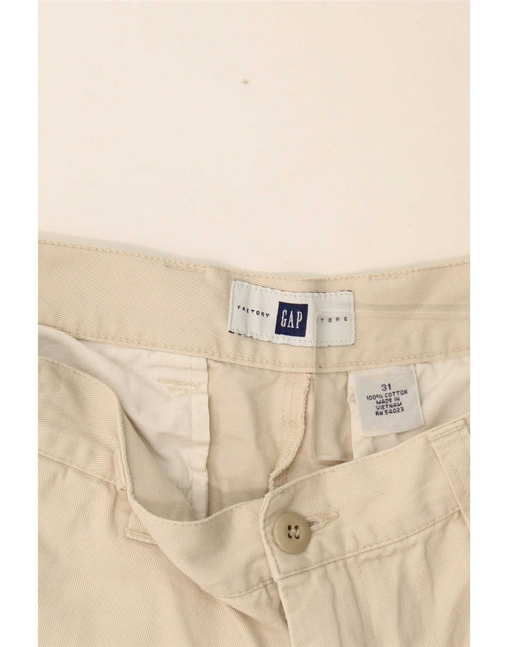 Gap Mens Chino Shorts W31 Algodão Bege Médio