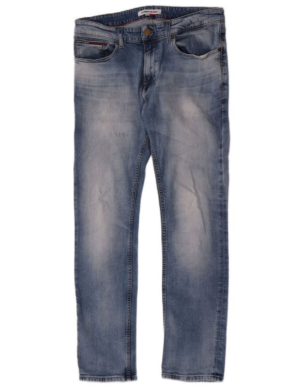 Tommy Hilfiger Masculino Slim Jeans W34 L32 Azul Algodão