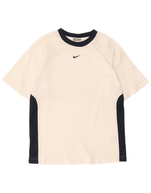 Camiseta Nike Meninos Top 10-11 Anos Médio Branco Colorblock Poliéster