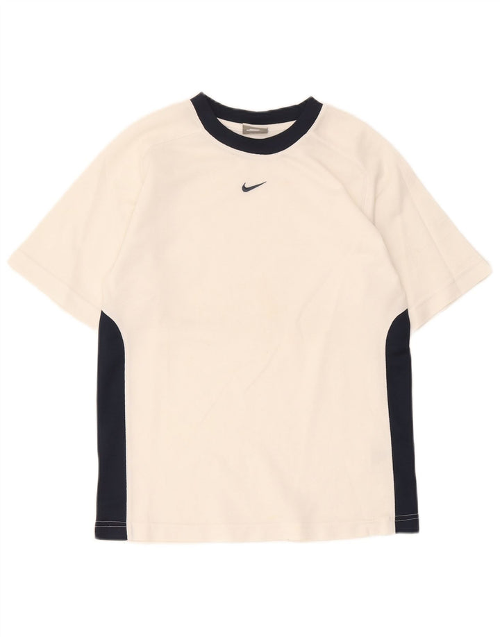Camiseta Nike Meninos Top 10-11 Anos Médio Branco Colorblock Poliéster