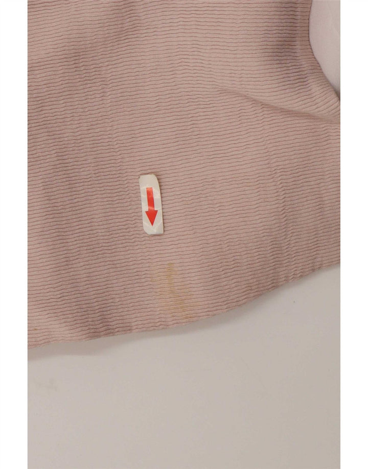 Sobretudo oversized feminino Zara UK 10 pequeno poliéster rosa