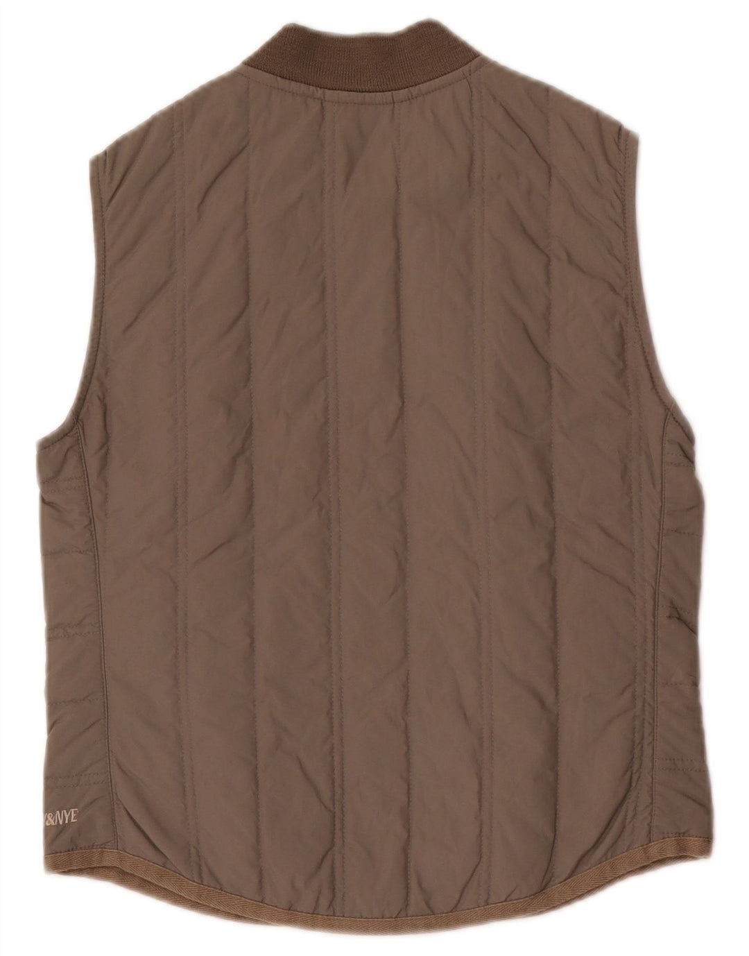 Colete acolchoado feminino Murphy & Nye UK 10 pequeno marrom poliamida