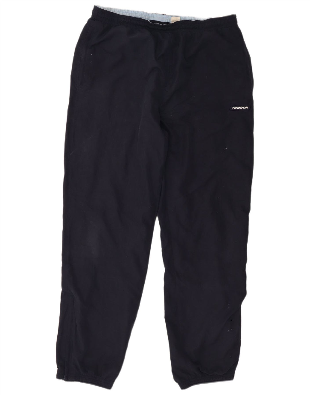 Calça de treino masculina Reebok Joggers grande poliéster azul marinho