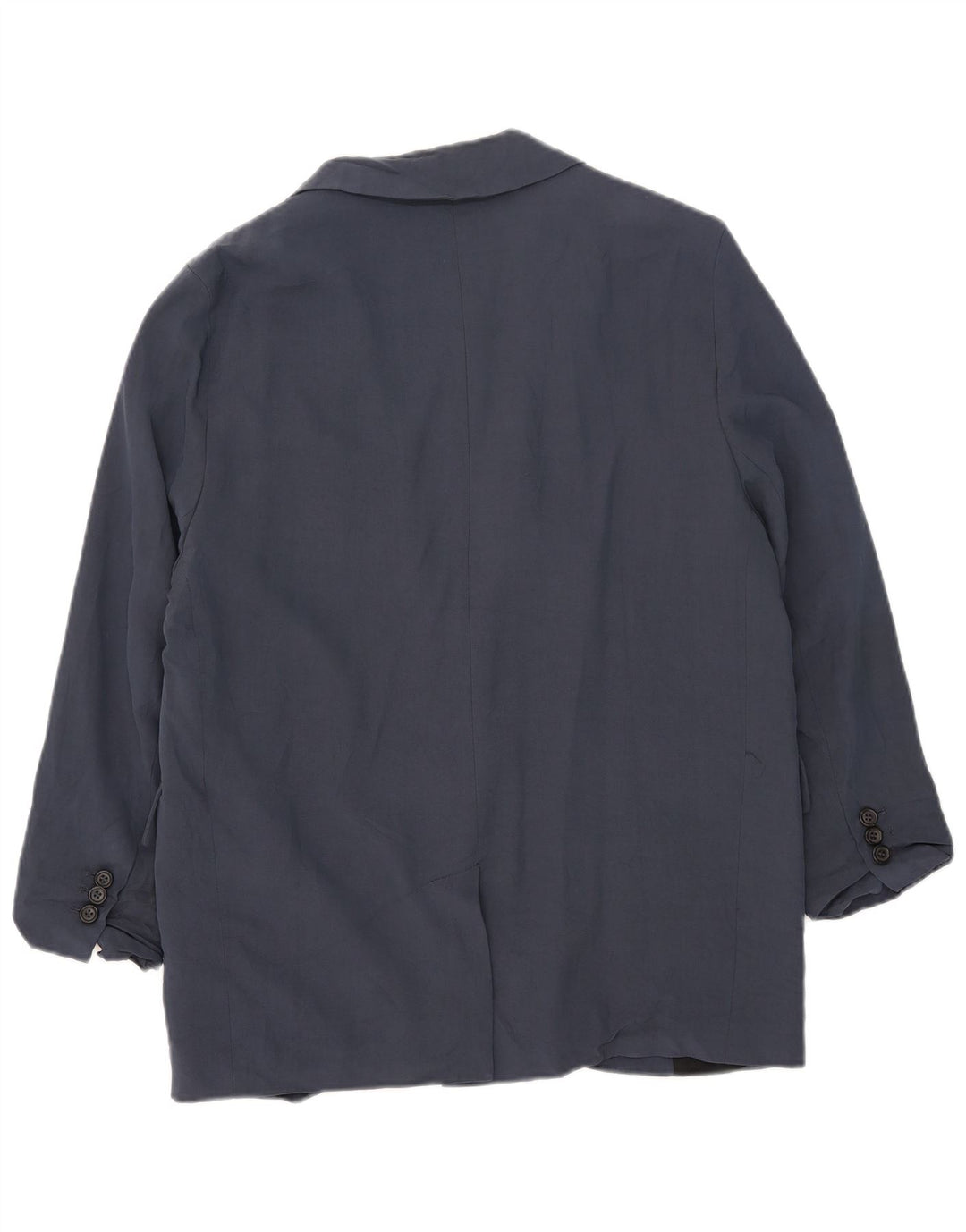 Jaqueta blazer feminina Zara com 1 botão grande Reino Unido 10 pequena azul marinho viscose