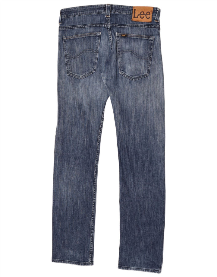 Lee Mens Powell Straight Jeans W34 L34 Azul Algodão