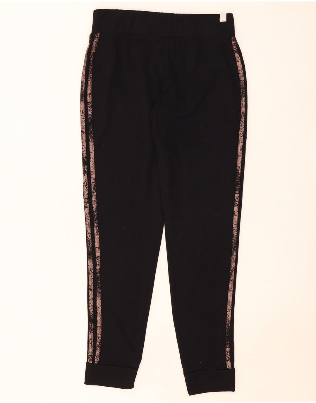 ADIDAS Womens Tracksuit Pants Joggers UK 10 Pequeno Poliéster Preto