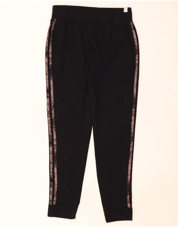ADIDAS Womens Tracksuit Pants Joggers UK 10 Pequeno Poliéster Preto