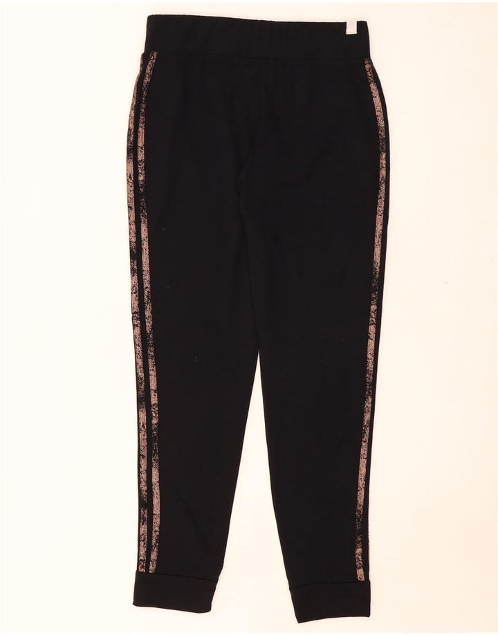 ADIDAS Womens Tracksuit Pants Joggers UK 10 Pequeno Poliéster Preto