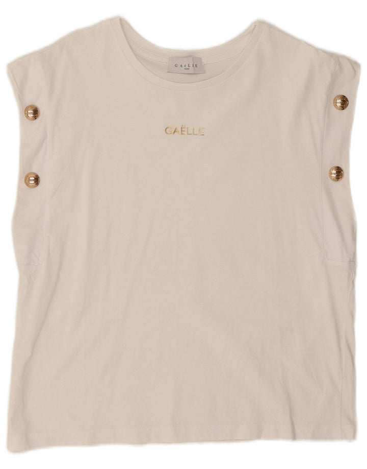 Colete feminino Gaelle UK 12 médio branco
