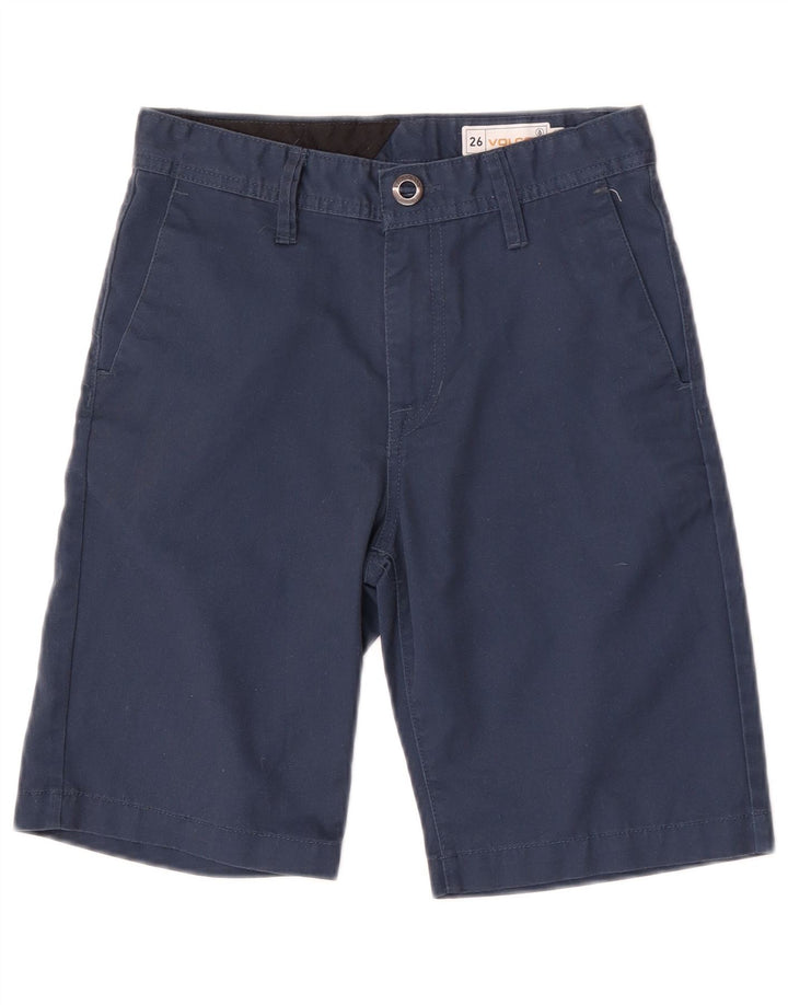 Shorts Chino Meninos Volcom 11-12 Anos W26 Azul Marinho Poliéster