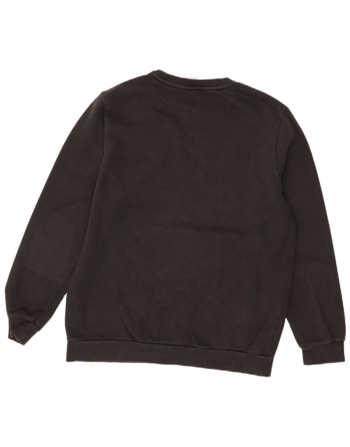 PUMA Mens Graphic Moletom Jumper Médio Algodão Preto