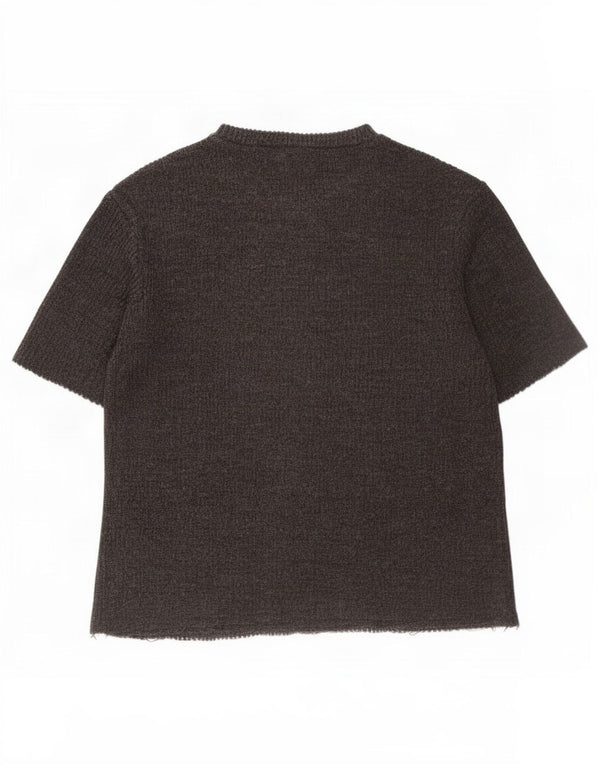 Camiseta feminina grande Zara UK 10 pequena cinza