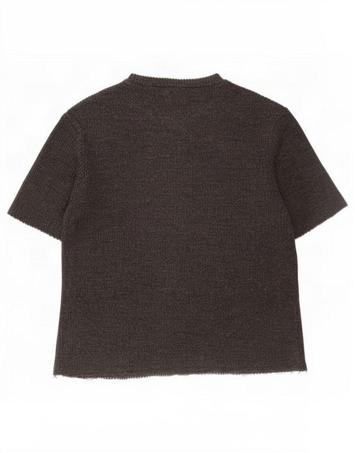 Camiseta feminina grande Zara UK 10 pequena cinza
