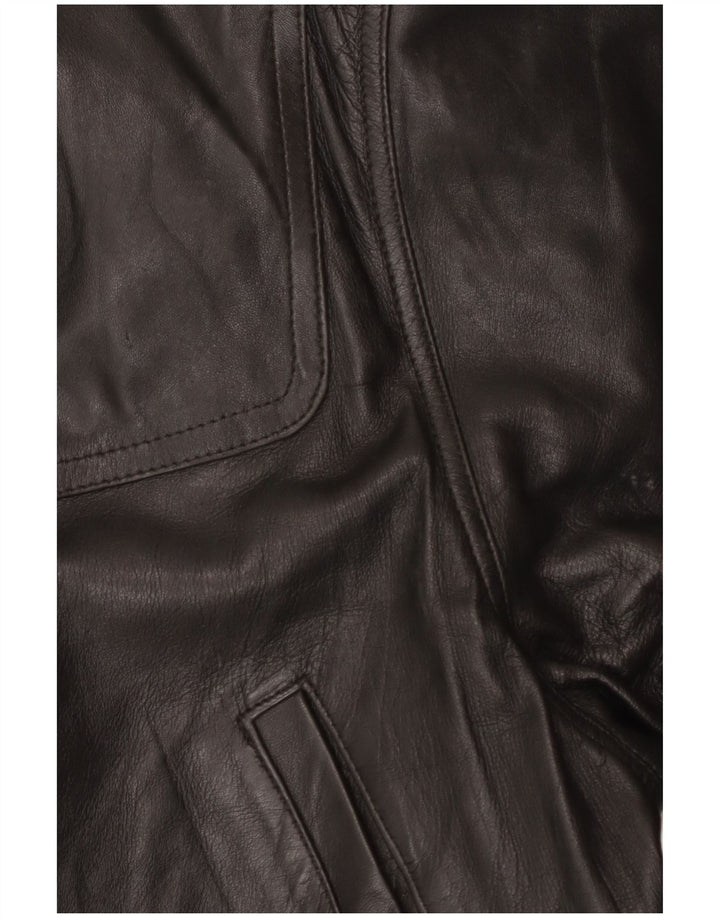 Casaco de couro masculino Conbipel IT 52 grande couro preto