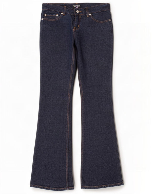 Jeans feminino Ralph Lauren largo US 6 médio W30 L31 algodão azul marinho
