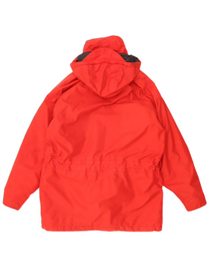 Jaqueta corta-vento masculina Musto com capuz Reino Unido 36 poliéster vermelho pequeno