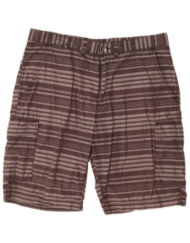 Shorts cargo masculino Dkny W33 algodão listrado cinza médio