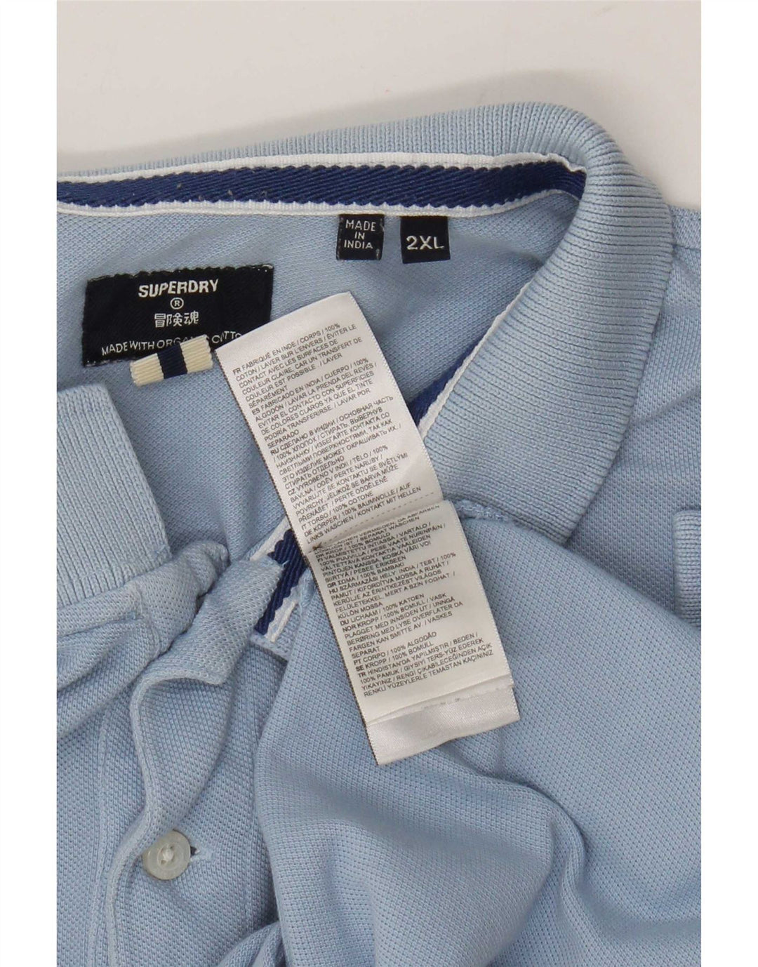 Camisa polo masculina Superdry 2XL algodão azul